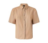 PINKO - Camicia bowling in cotone a righe verticali - - Blouses & Shirts - Donna - Marrone - XL