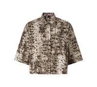 PINKO - Camicia Corta Stampata con Dettagli Metallici - - Blouses & Shirts - Donna - Beige - S