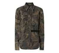 PINKO - Camicia in cotone a fantasia camouflage - - Blouses & Shirts - Donna - Verde - L