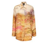 PINKO - Camicia in Satin con Stampa Paesaggistica - - Blouses & Shirts - Donna - Multicolore - M