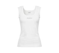 Pinko top a costine Tenace con logo bianco