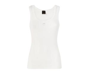 PINKO - Canotta a Costine con Logo - - Tops - Donna - Bianco - M