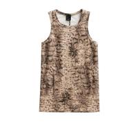 Pinko canotta Belfiore in fantasia pitonata beige nero