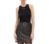 Pinko canotta Distinto a costine con logo nero