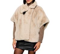 Pinko cappa in ecopelliccia New Comodino donna beige