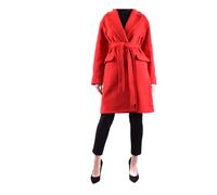 PINKO - Cappotto in misto lana con cintura - - Coats - Donna - Rosso - M