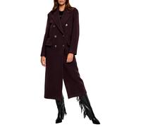 Pinko cappotto lungo Covent doppiopetto misto lana borgogna