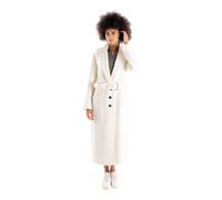 PINKO - Cappotto monopetto con cintura - - Coats - Donna - Bianco - M