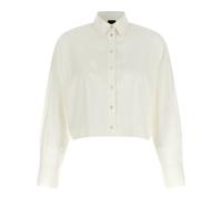 PINKO - Carne Crop Shirt - - Blouses & Shirts - Donna - Bianco - L