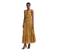 PINKO, ,Dresses ,Donna ,Marrone ,S Casarsa Abito Voile e Gabardin