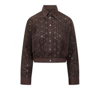 PINKO - Charita Cropped Shirt - - Blouses & Shirts - Donna - Marrone - L