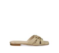 Pinko ciabatta Marli in pelle con logo beige 41