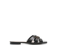 Pinko ciabatta Marli in pelle con logo nero 37