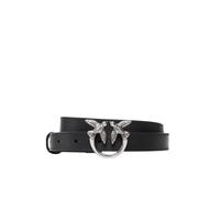 Pinko cintura Love Berry h2 in pelle nero argento L