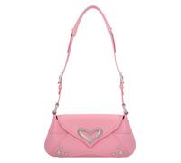 PINKO Classic 520 Borsa a tracolla Pelle 30 cm rosa marino-brushed silver (TAS003428)