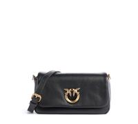 Pinko Click Soft Horizontal Mini Borsa a tracolla nero, pelle di vitello finemente grana, donna