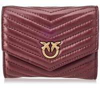 Pinko Compact Wallet M Sheep Nappa C, Accessori da Viaggio-Portafogli Donna, RYNQ_Rosso/Viola/Rosa-Antique Gold, U