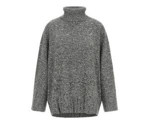 PINKO - Dolcevita con Cristalli - - Knitwear - Donna - Grigio - XS