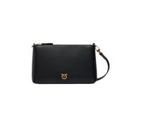 Pinko flat horizontal mini vitello seta - codice modello 104277 codice materiale A0F1 nero NERO-ANTIQUE GOLD Z99Q U