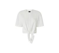 Pinko T-Shirt a Manica Corta Bianca da Donna con Nodo e Logo S