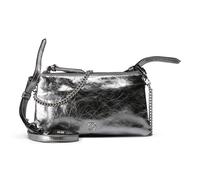 PINKO Double Mini Pochette Pelle 20 cm color argento
