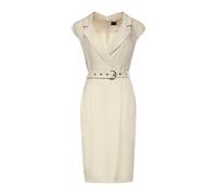 PINKO, ,Dresses ,Donna ,Beige ,S Abito Midi a Portafoglio con Cintura