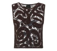 PINKO - Eruzione Crochet Viscose Top - - Tops - Donna - Marrone - M