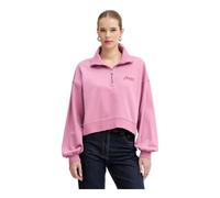 PINKO - Felpa con zip corta stampata - - Sweatshirts & Hoodies - Donna - Rosa - M