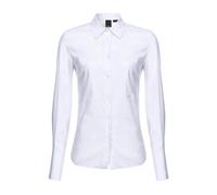 PINKO - Fitted Cotton Poplin Shirt - - Blouses & Shirts - Donna - Bianco - XL