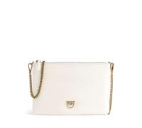 Pinko Flat Classic Borsa a tracolla beige, pelle di vacchetta finemente grana, donna