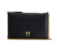 Pinko Flat Classic Simply 1 Vitello, Accessori da Viaggio-Portafogli Donna, Z99Q-Nero-Antique Gold, U