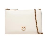 Pinko Flat Classic Simply 1 Vitello, Accessori da Viaggio-Portafogli Donna, Z14Q_Bianco Seta-Antique Gold, U