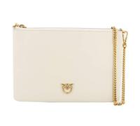 Pinko Flat Classic Borsa a tracolla beige, pelle di vacchetta finemente grana, donna