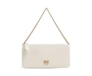 Pinko Flat Horizontal Borsa a spalla beige, pelle di vacchetta finemente grana, donna