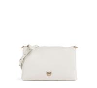Pinko flat horizontal mini vitello seta - codice modello 104277 codice materiale A0F1 bianco BIANCO SETA-ANTIQUE GOLD Z14Q U