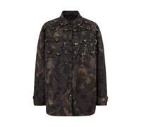 PINKO - Giacca camicia oversize camouflage floreale - - Jackets - Donna - Marrone - S