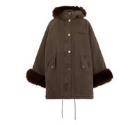 PINKO - Giacca con cappuccio e pellicciotto - - Coats - Donna - Marrone - S