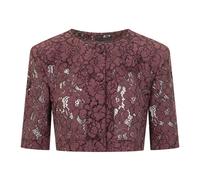PINKO - Giacca Corta con Dettagli in Pizzo - - Jackets - Donna - Rosso - S