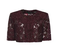 PINKO - Giacca Corta con Dettagli in Pizzo - - Jackets - Donna - Rosso - XL