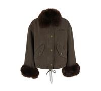 PINKO - Giacca in Finta Pelliccia e Shearling - - Jackets - Donna - Marrone - XS
