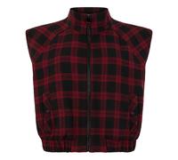 PINKO - Gilet in Tweed con Motivo a Quadri - - Jackets - Donna - Rosso - M