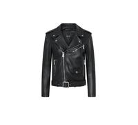 Pinko giubbino chiodo Costa Rica in pelle nero 46