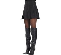 Pinko gonna corta a pieghe con strass nero