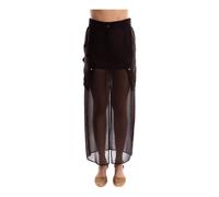 PINKO - Gonna Lunga Cargo in Georgette - - Skirts - Donna - Marrone - L