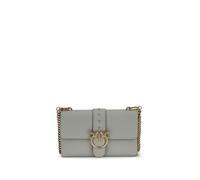 PINKO Gray Calf Leather Bos Taurus Shoulder Bag