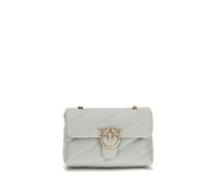 PINKO Gray Calf Leather Bos Taurus Shoulder Bag