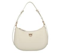 Pinko Half Moon Mini Borsa a spalla avorio, pelle di vacchetta finemente grana, donna