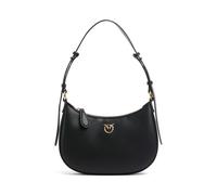 Pinko Half Moon Mini Borsa a spalla nero, pelle di vacchetta finemente grana, donna