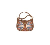 PINKO - Half Moon Mini Fl Suede + Ricamo Rafia - - Bags - Donna - Marrone - ONE SIZE