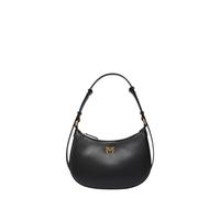 Pinko Half Moon Mini Borsa a spalla nero, pelle granulata, donna